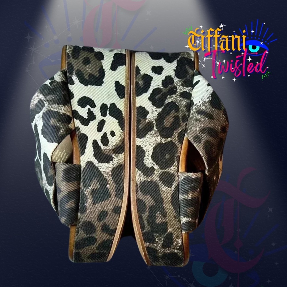 🖤 Steve Madden Leopard Print Platform Wedges | Size 36 | Wild & Chic - Picture 6 of 6
